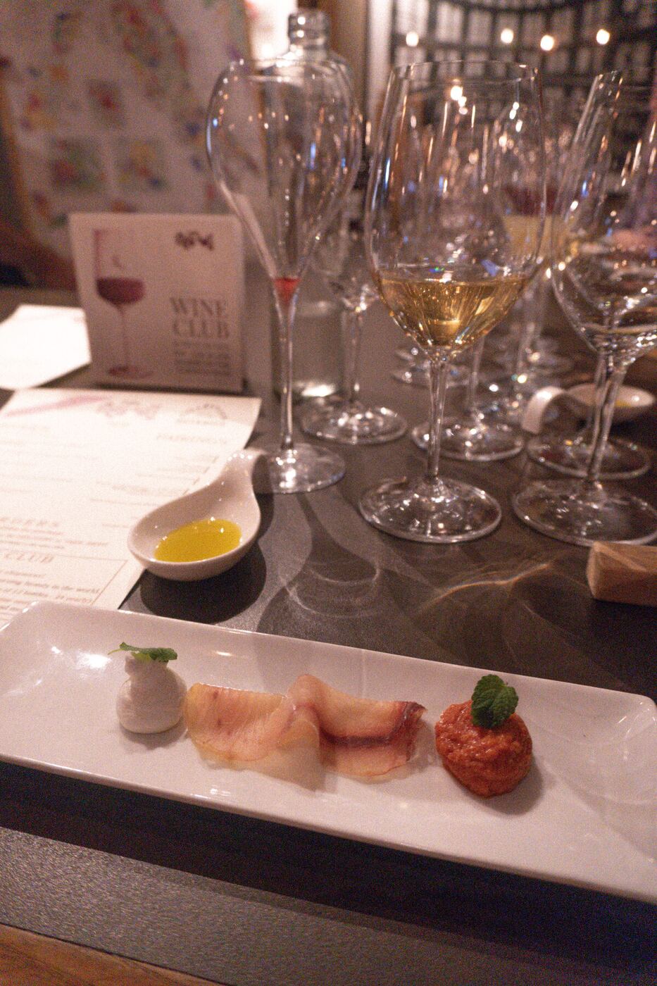 Swordfish carpaccio with tomato tartare and parmigiano