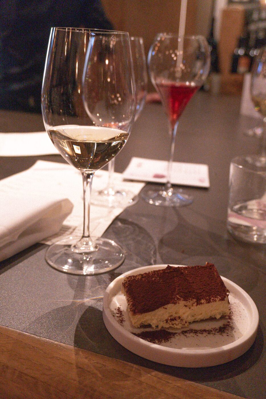 Tiramisù paired with sweet wines